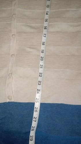 149 NWT Charter Club Cream Long Sleeve Button Down Swester Sz XL - Picture 9 of 11