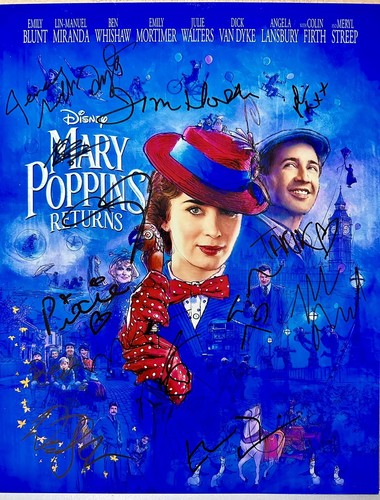 EMILY BLUNT SIGNED MARY POPPINS RETURNS PHOTO 11X14 MERYL STREEP AUTOGRAPH - Picture 1 of 4