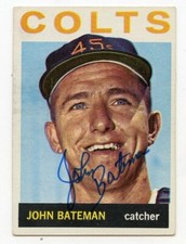 JOHN BATEMAN Signed 1964 Topps  #142 Colt 45's 