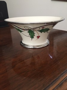 Lenox Christmas Candy Dish - Holiday Nouveau. Used but wonderful