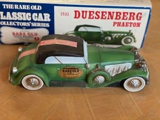 Double Springs Rare  Porcelain 1931 Duesenberg Phaeton decanter 1977 Empty