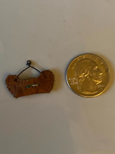 Dije de joyería vintage de canoa de corteza de abedul - Imagen 3 de 4