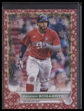 2022 Topps Holiday #HW40 Xander Bogaerts Red Metallic #/99