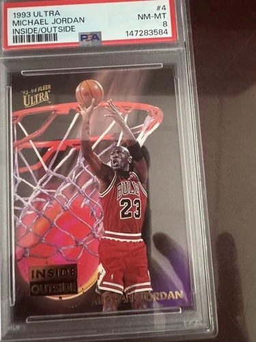 1993-94 Fleer Ultra - Inside Outside Michael Jordan #4 PSA 8