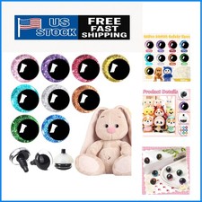 High-Quality 3D Safety Eyes Set - 180 Pcs 22mm with Washers, 9 Colors Available