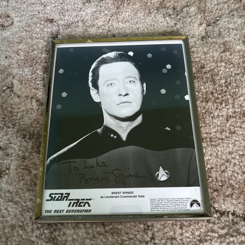 Brent Spiner Signed 8x10 Photo To Luke Star Trek TNG Commander Data Autograph