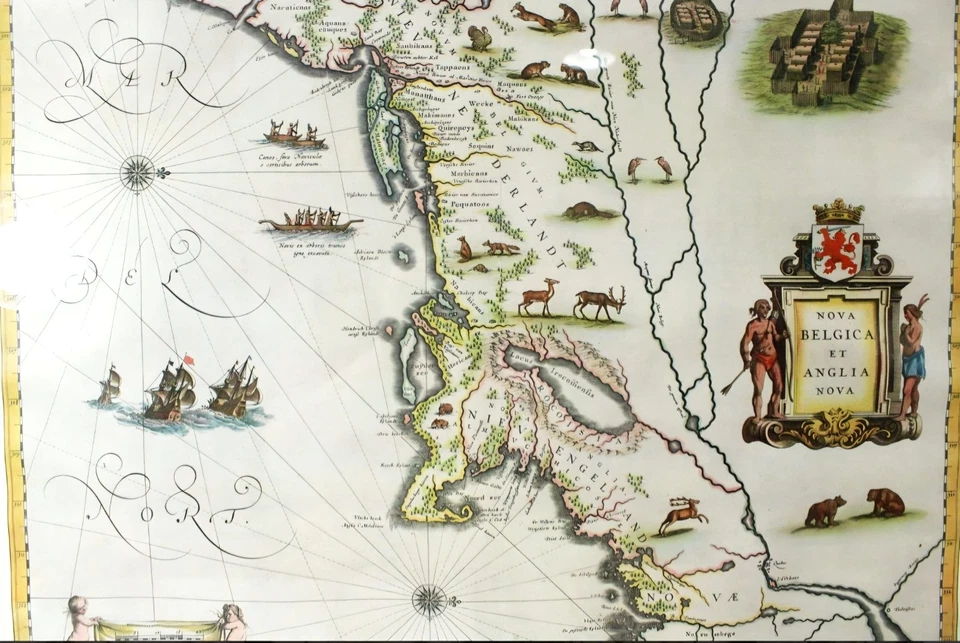 Framed Antique Map Reproductions  New World Exploration Set of Three  25×31 each - Image 3 of 4