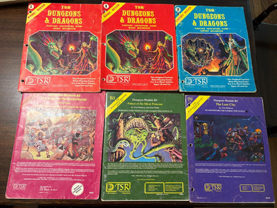 Vintage TSR D&D TSR (Basic Rules 2 books), Expert, B2, B3, B4