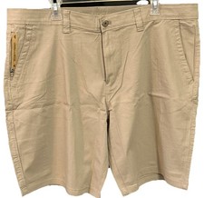 NEW WP Weatherproof Men's 5 Pocket Stretch Ripstop Utility Shorts Size 40 Khaki