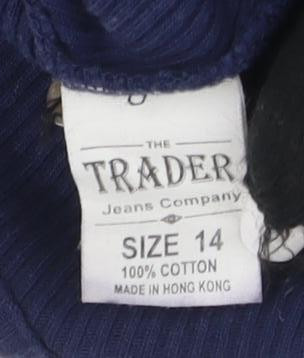Trading Jeans Co Women's Blue Long Sleeve Top, Size 14 - Picture 3 of 12
