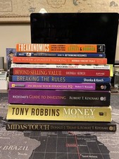 10 Book Business Finance Motivation Lot &ndash; Kiyosaki, Tony Robbins, Freakonomics