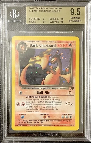 Pokémon BGS 9.5 Dark Charizard 4/82 Team Rocket Holo