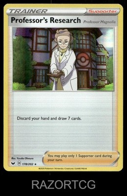 Professor's Research 178/202 Holo Schwert & Schild Pokemon NM/M