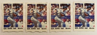 (4) DON MATTINGLY Yankees Rare Gypsy Oak Micro Gumball Machine Baseball Cards