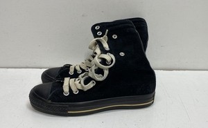 Vintage 2005 Converse Chuck Taylor All Star Black Suede High Top Size Men 6 W8