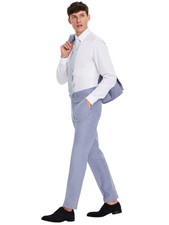 Tommy Hilfiger Mens Modern fit Cotton Dress Pants 32 / 30 Light Blue Solid