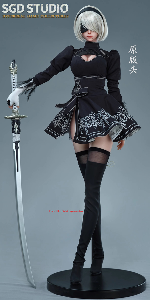 SGD STUDIO SGD-002 1/3 フィギュア 75cm SGD Studio SGD-002 1/3 Fight Girl NieR 2 Heads Static Figure Model
