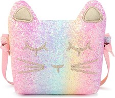 Mibasies Kids Cat Purse for Little Girls Toddlers Wallet Crossbody Bag 2Year Old
