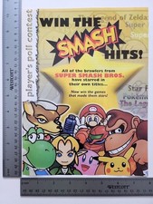 Super Smash Bros Players Poll Original Print Ad / Poster Game Gift Art