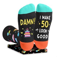 HAPPYPOP Birthday Gifts for Men Women - Socks for 35-60 Year Old, Bday Gifts ...