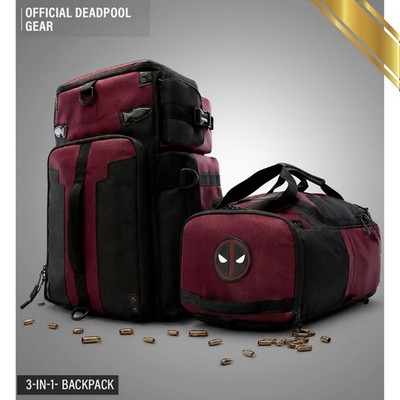 Marvel Deadpool 3-In-1 Backpack Utility Gear / Laptop Bag / Gym Bag - Official  