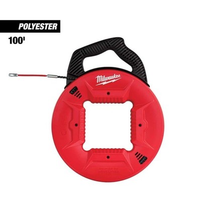Milwaukee 48-22-4195 100' Polyester Fish Tape W/ Flexible Metal Leader