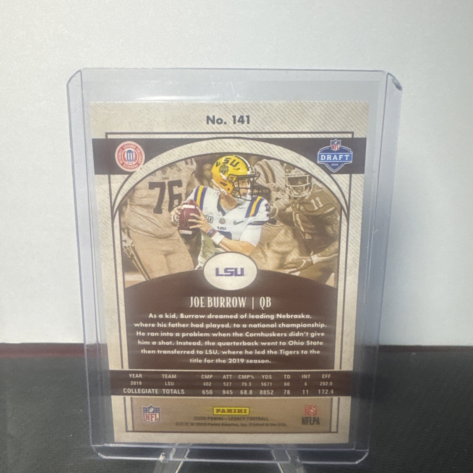 2020 Panini Legacy #141 Joe Burrow Rookie