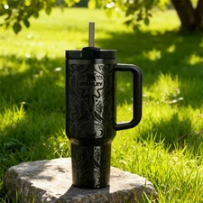 STANLEY^Halloween Black Limited Edition Tumbler Deadly Damask 40oz New"In Hand"