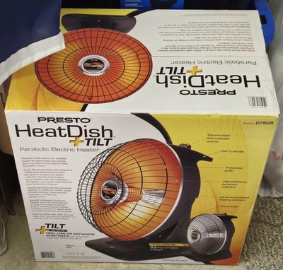 Heater portable Presto Heat dish plus Tilt Parabolic Radiant Heater, Reflect