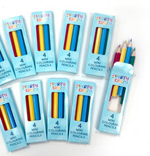 20 Packs Mini Colouring PENCILS Kids Party Bags Fillers Toys Lucky Dip prime mix
