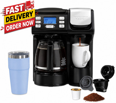 Hamilton Beach FlexBrew Trio 2 Way Coffee Maker Single Serve Fast Brew K-Cup Pod