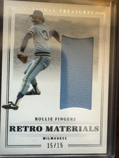 2023 National Treasures Rollie Fingers Patch Relic /15 Brewers