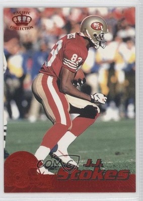 1996 Pacific Crown Collection Red JJ Stokes #377 0u7