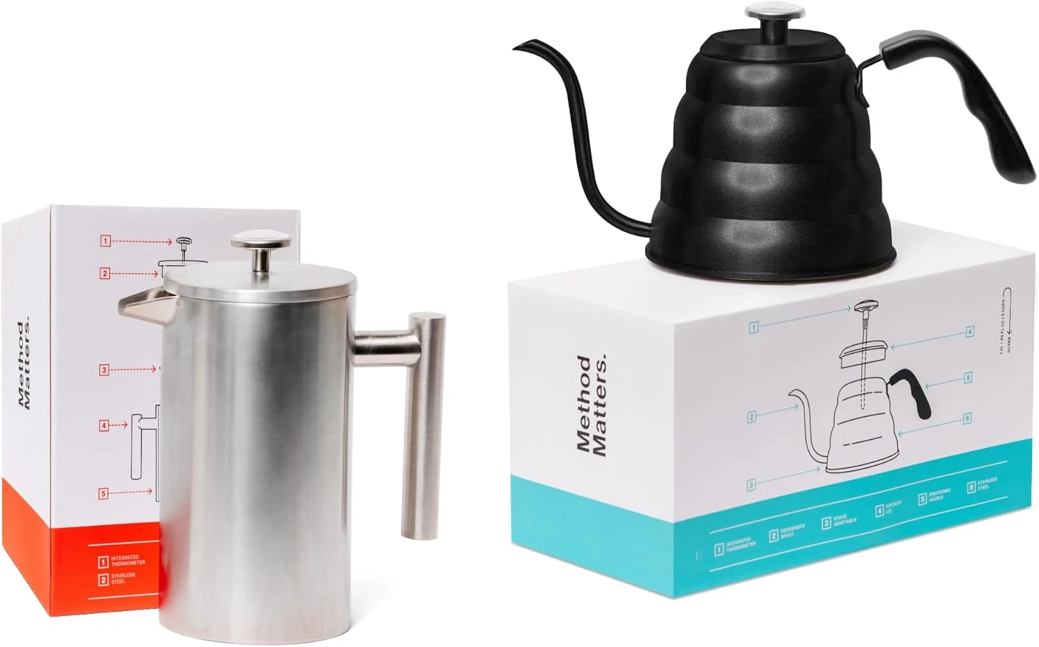 French Press & Precision Gooseneck Kettle Set