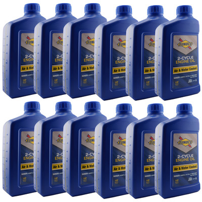 Sunoco 721005 2-Cycle Engine Oil, Air & Water Cooled - 1 Quart (Case of 12)