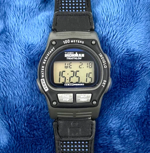 Vintage 1999 Timex Ironman 8 Lap Digital Alarm/Chronograph Men's Watch 38mm