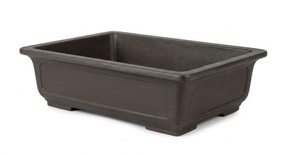 20.75'' Large Brown Mica Bonsai Pot Rectangle Korea Training Durable Tree Planter