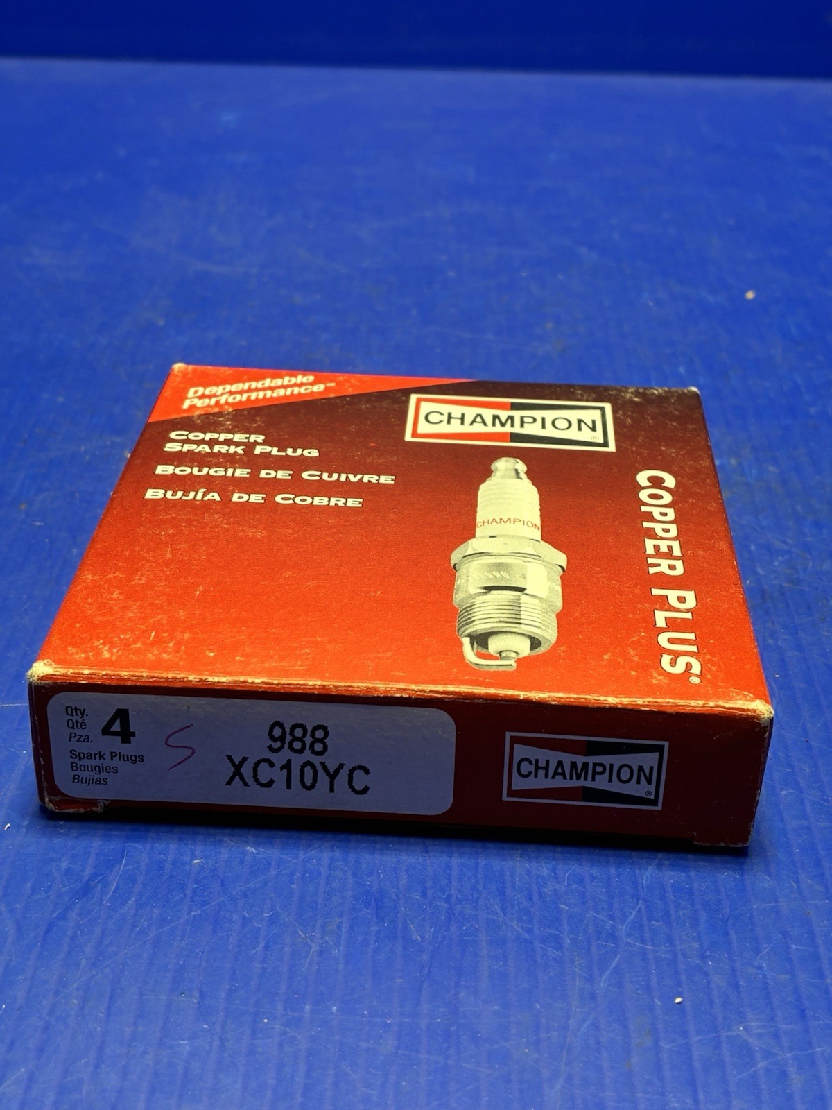 4 pack CHAMPION  988 XC10YC COPPER PLUS SPARK PLUGS