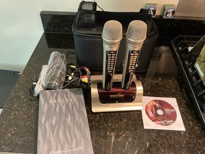 Magic Sing ET18K Wireless Karaoke - 2 Microphones - 2 HINDI Cartridges w/plug