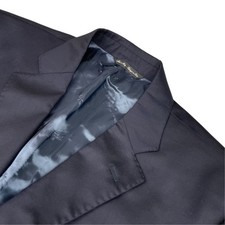 Ermenegildo Zegna Men's Wool/Silk Slim Fit 2-Button Blazer Navy Italy 44R