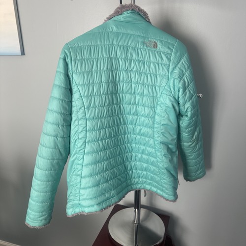 Chaqueta acolchada reversible esquí The North Face cremallera completa niña XL 18 gris/verde - Imagen 10 de 11