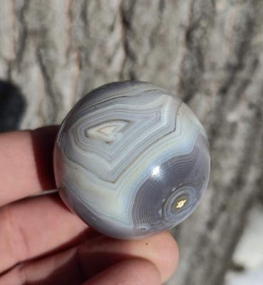 Orca Crystal Eye Agate Sphere, 45mm Natural Orca Agate Display Sphere