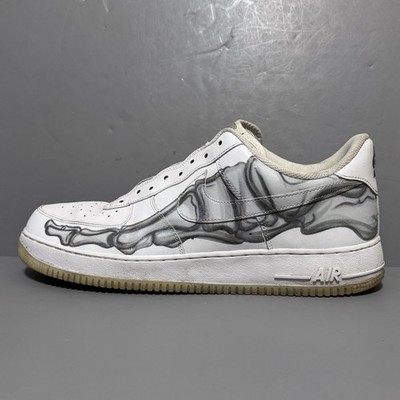 Nike Air Force 1 Low Skeleton QS Men s Size 15 White BQ7541-100 Used ROUGH