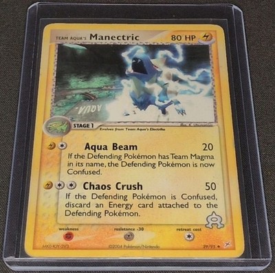   2004 Pokémon Team Aqua's Manectric #29/95 Team Magma vs. Team Aqua   NM/LP