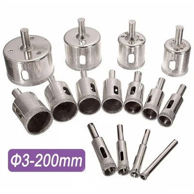 Φ 3 - 200mm Diamantbohrer Hohlbohrer Lochsäge Bohrkrone Glasbohrer Fliesenbohrer - Bild 1 von 4