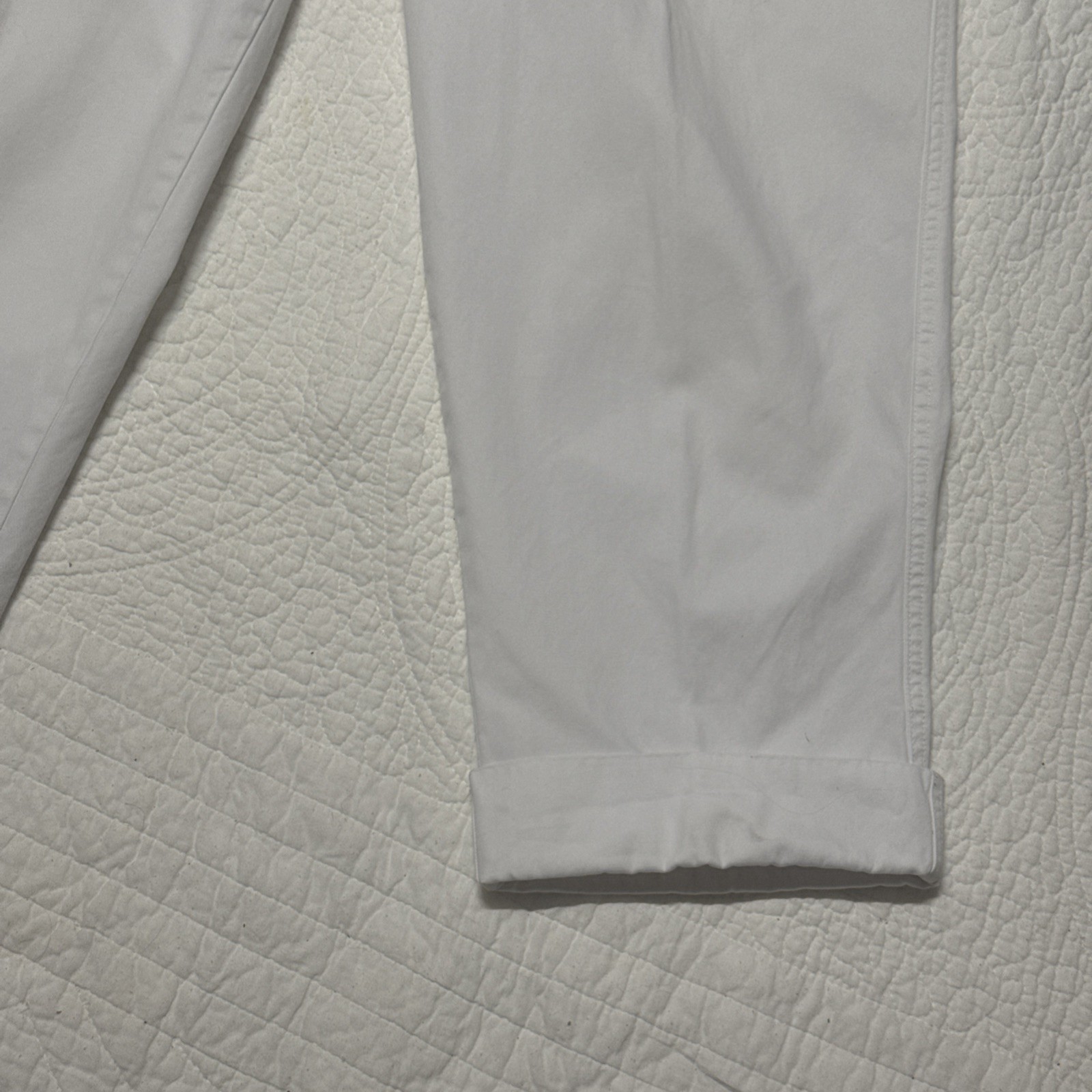 Talbots White Pleated Pants Button Zip Pockets So… - image 7