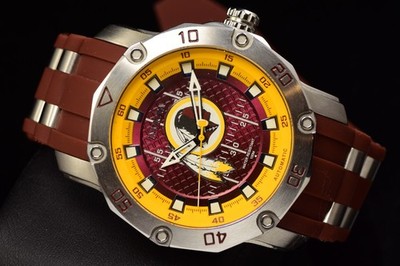 Extreme RARE Invicta Men's NFL Washington Redskins Automatic Red Steel Watch
