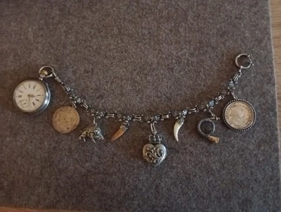 Antikes Bayerisches Silber Charivari mit Taschenuhr - Bild 1 von 4