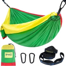 INNO Stage Camping Hammock - Portable Hammocks Double with 2 Tree Straps, Lig...