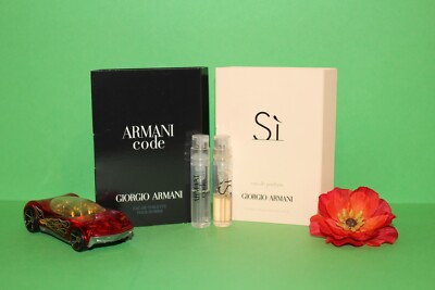 Giorgio Armani Men's Cologne Samples:  Armani Code, Si, Stronger w/You more
